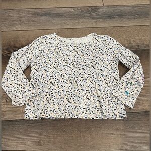 H&M Kids Floral Long Sleeve Top - White and Blue